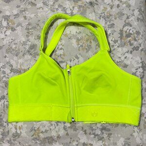 SHEFIT Ultimate Adjustable Sports Bra – Neon Yellow, Size Medium